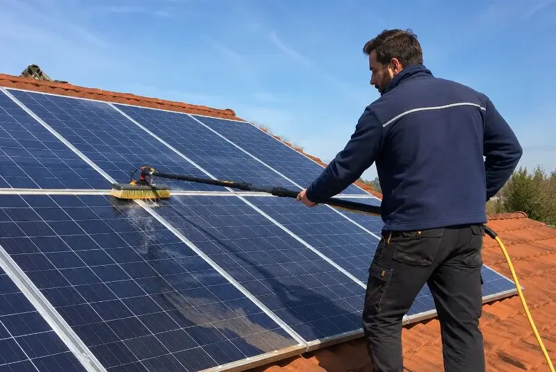Nettoyage et entretien de panneaux solaires au Mazeau