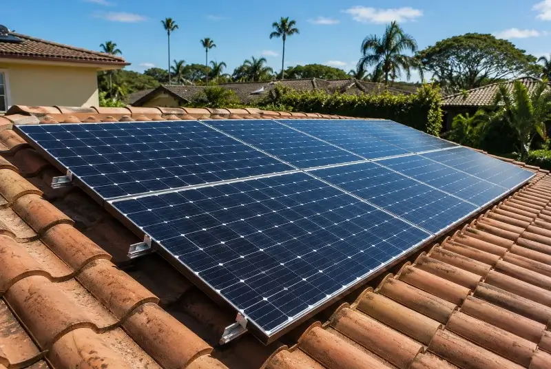 Installation de panneaux solaires au Mazeau